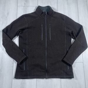 Kuhl Interceptr Jacket Mens Large Brown Fleece Full Zip Outdoor Hiking Travel